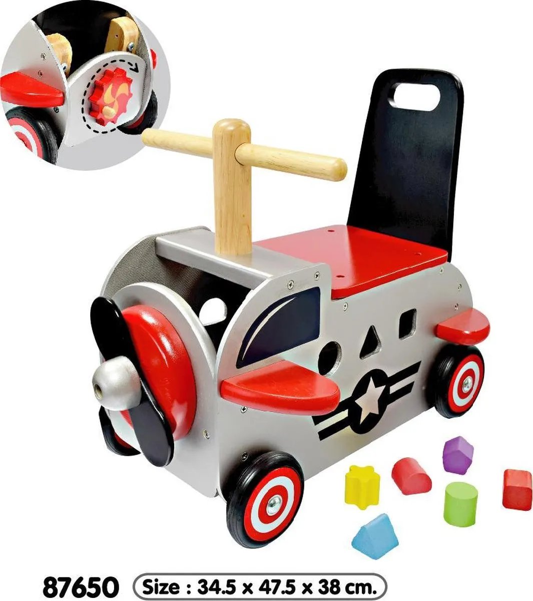 I'm Toy Loop Duwwagen/Vliegtuig Groen