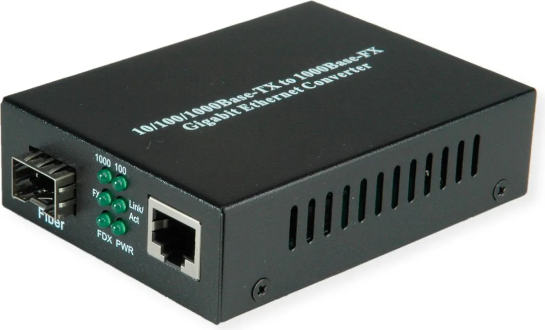 Value Gigabit Ethernet Converter RJ-45 - SFP - Zwart