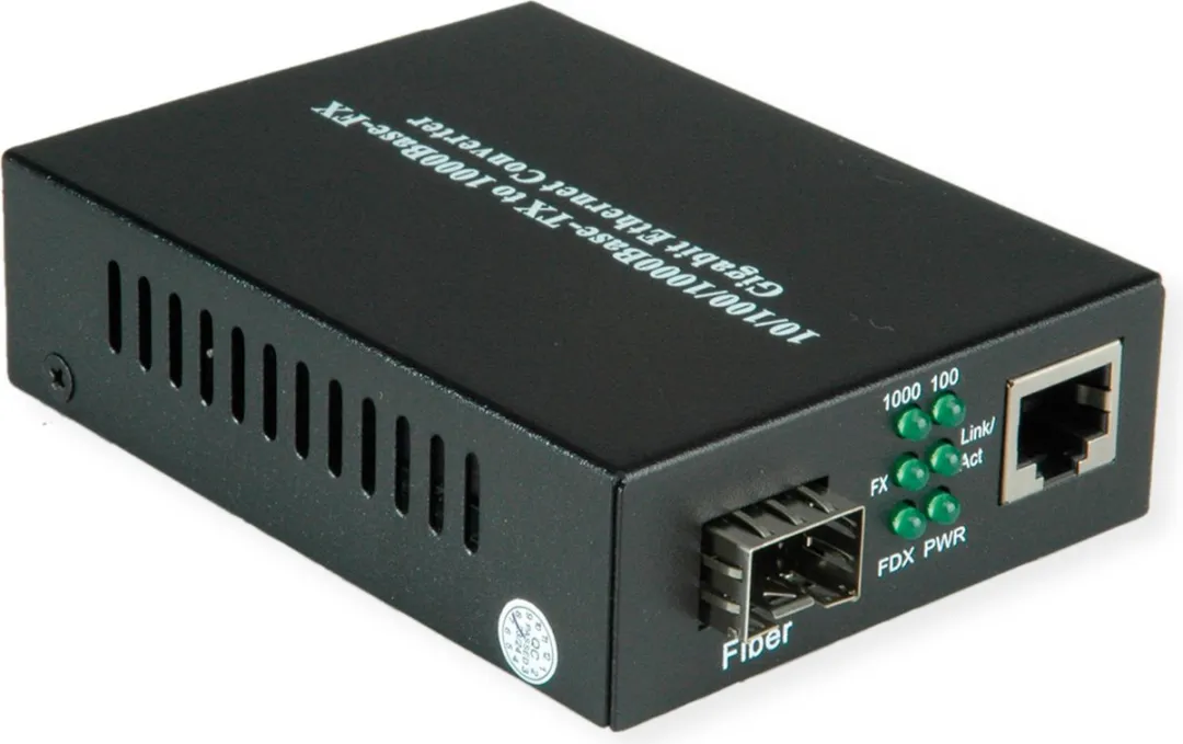 Value Gigabit Ethernet Converter RJ-45 - SFP - Zwart