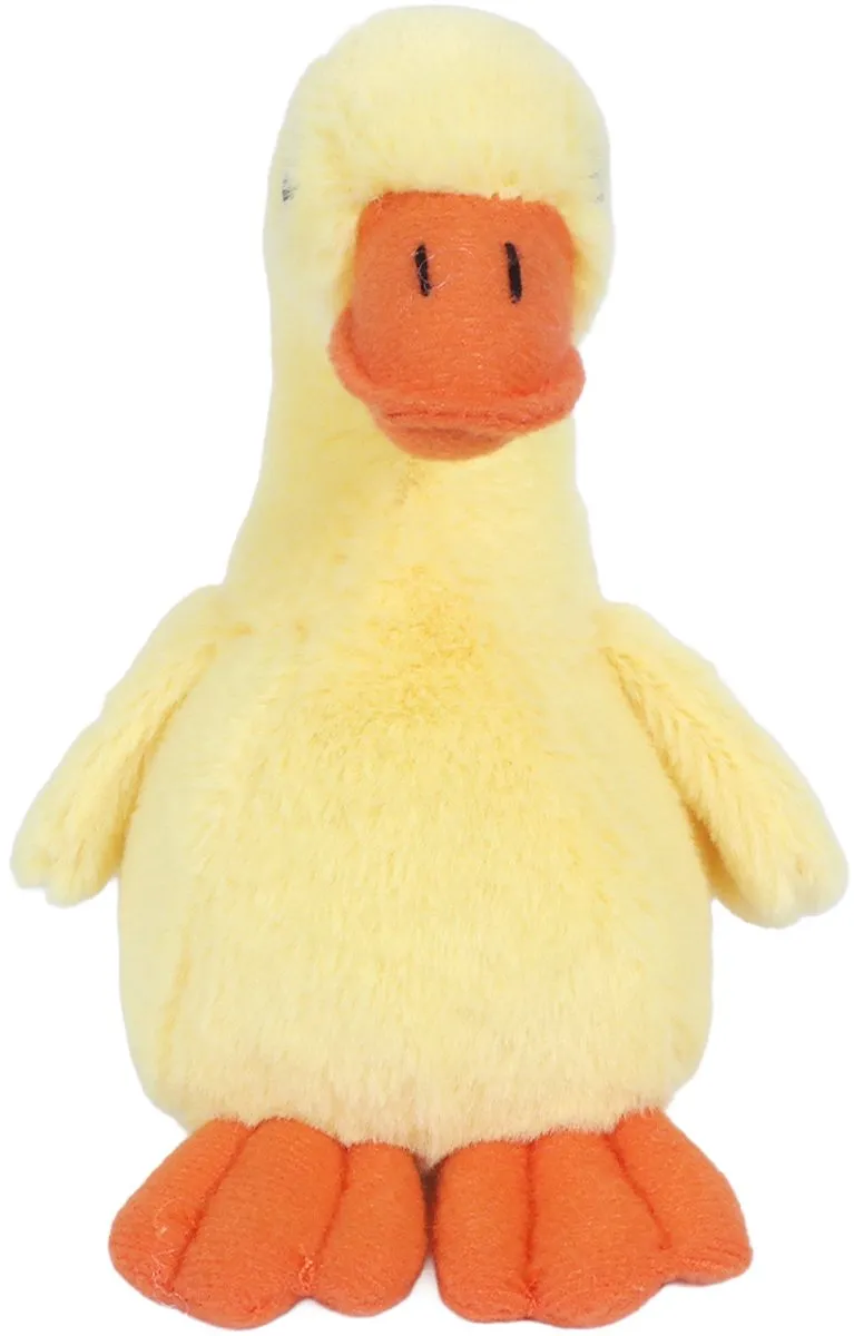 PIA Soft Toys Pluche Knuffeldier Eendje - Geel 12cm