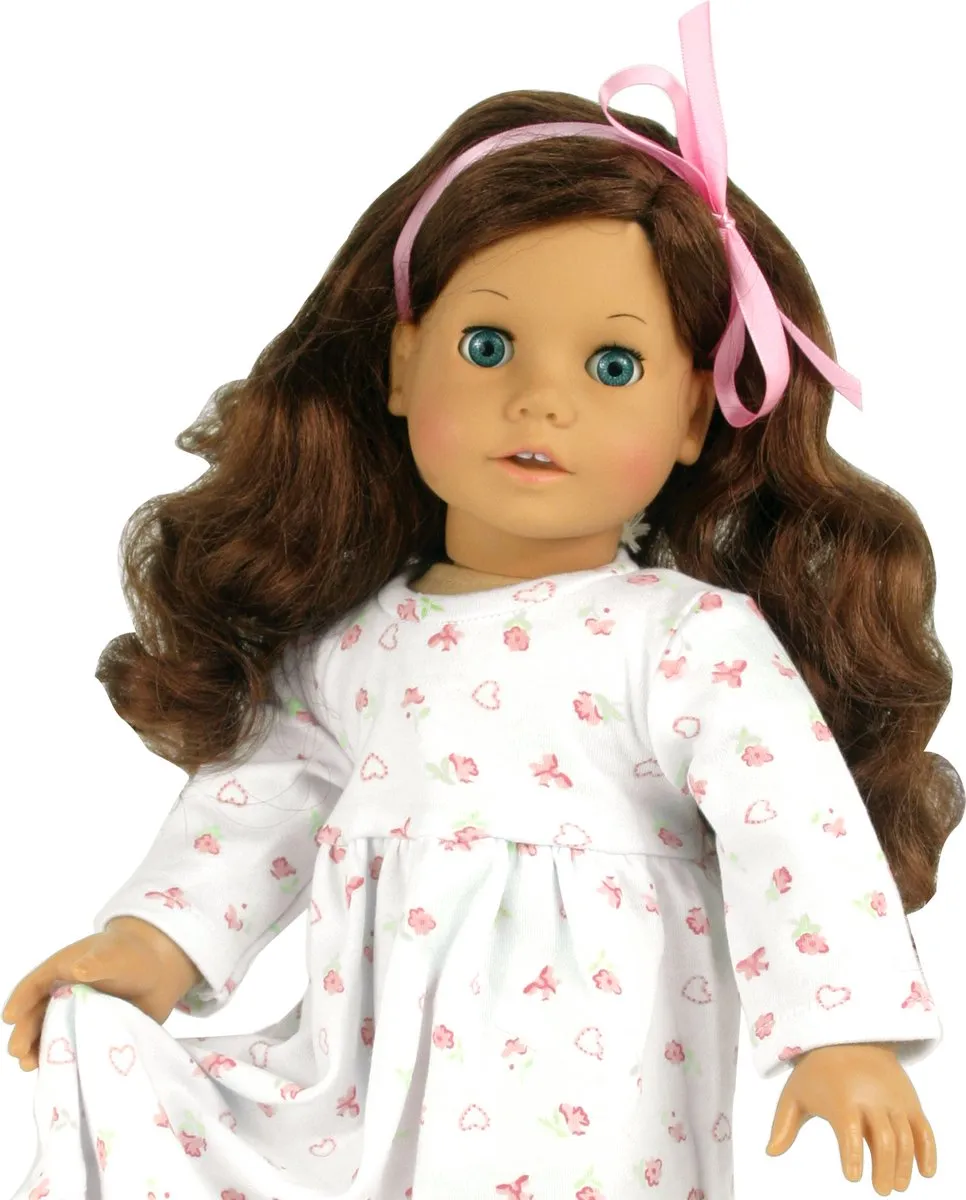 Sophia's Nachtjapon DRNGP-PR-UPC - Babypop - Wit/Bloemen