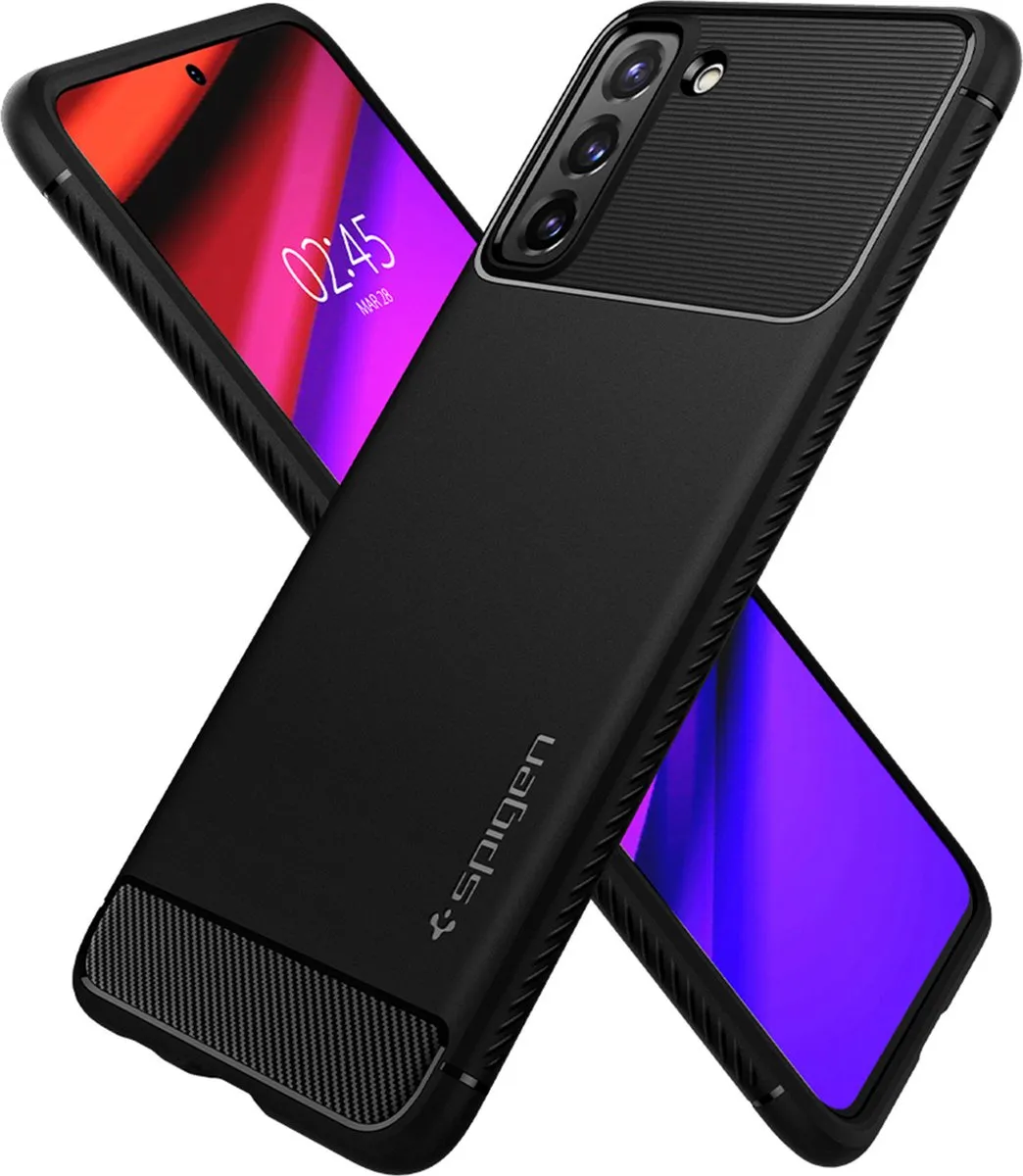 Spigen Samsung Galaxy S21 Rugged Armor Hoesje - Zwart - mpn-8809756642593