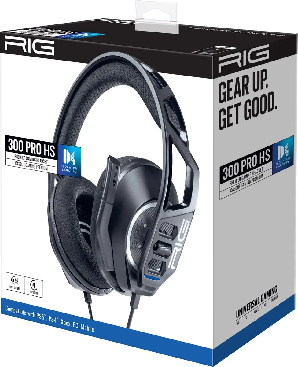 Nacon RIG 300 HSW Pro Headset - PS5/PS4 - Zwart