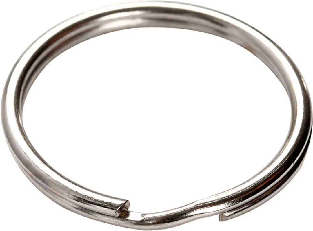 Creativ Company Sleutelhanger Ring 25mm - Zilver - 8 Stuks