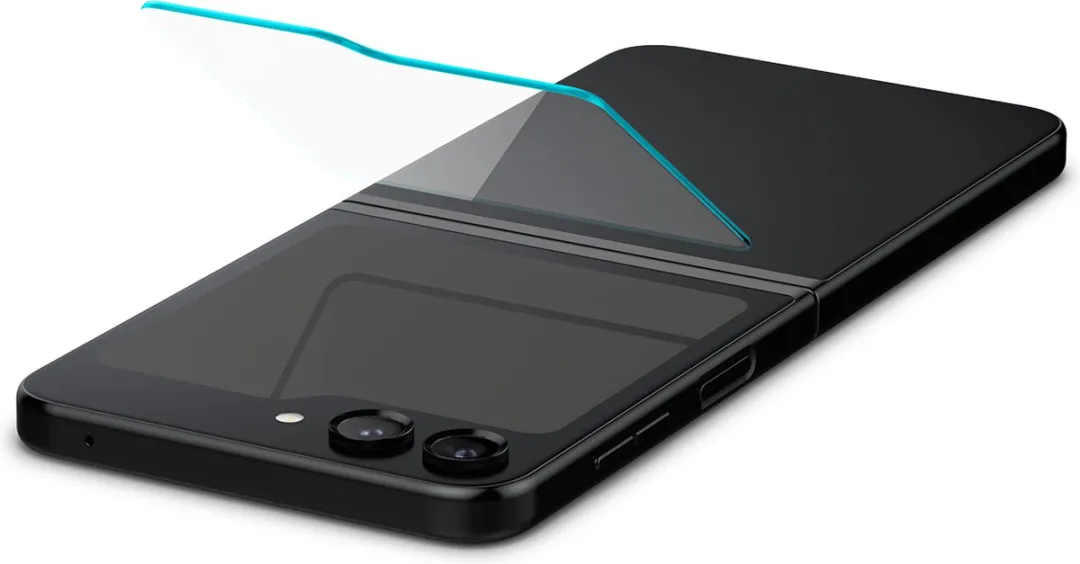 Samsung Galaxy Z Flip5 screenprotector met Montage frame - Scharnier Screen Protector - Spigen