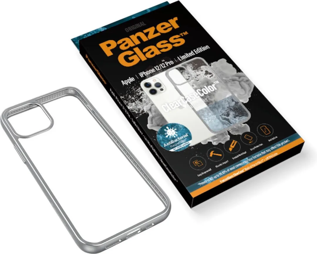 PanzerGlass ClearCaseColor iPhone 12/12 Pro PZ-0271 - Satin Silver - afbeelding 6 van 6