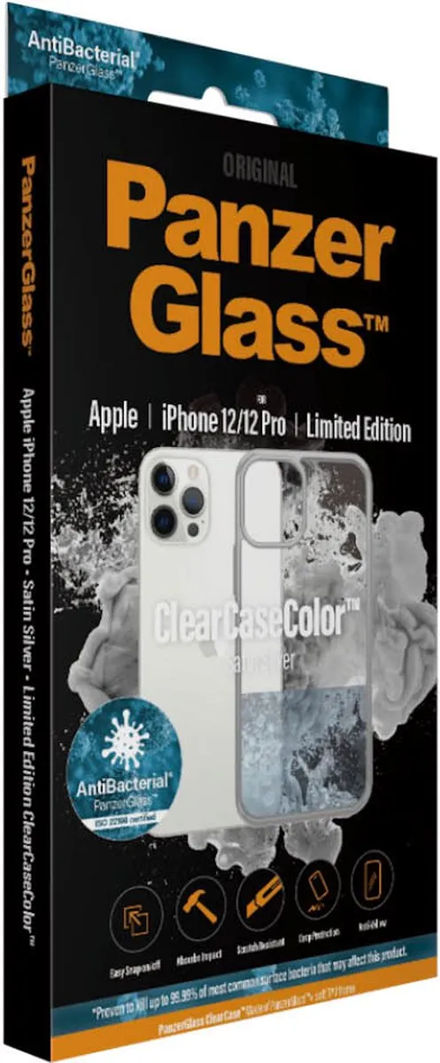 PanzerGlass ClearCaseColor iPhone 12/12 Pro PZ-0271 - Satin Silver