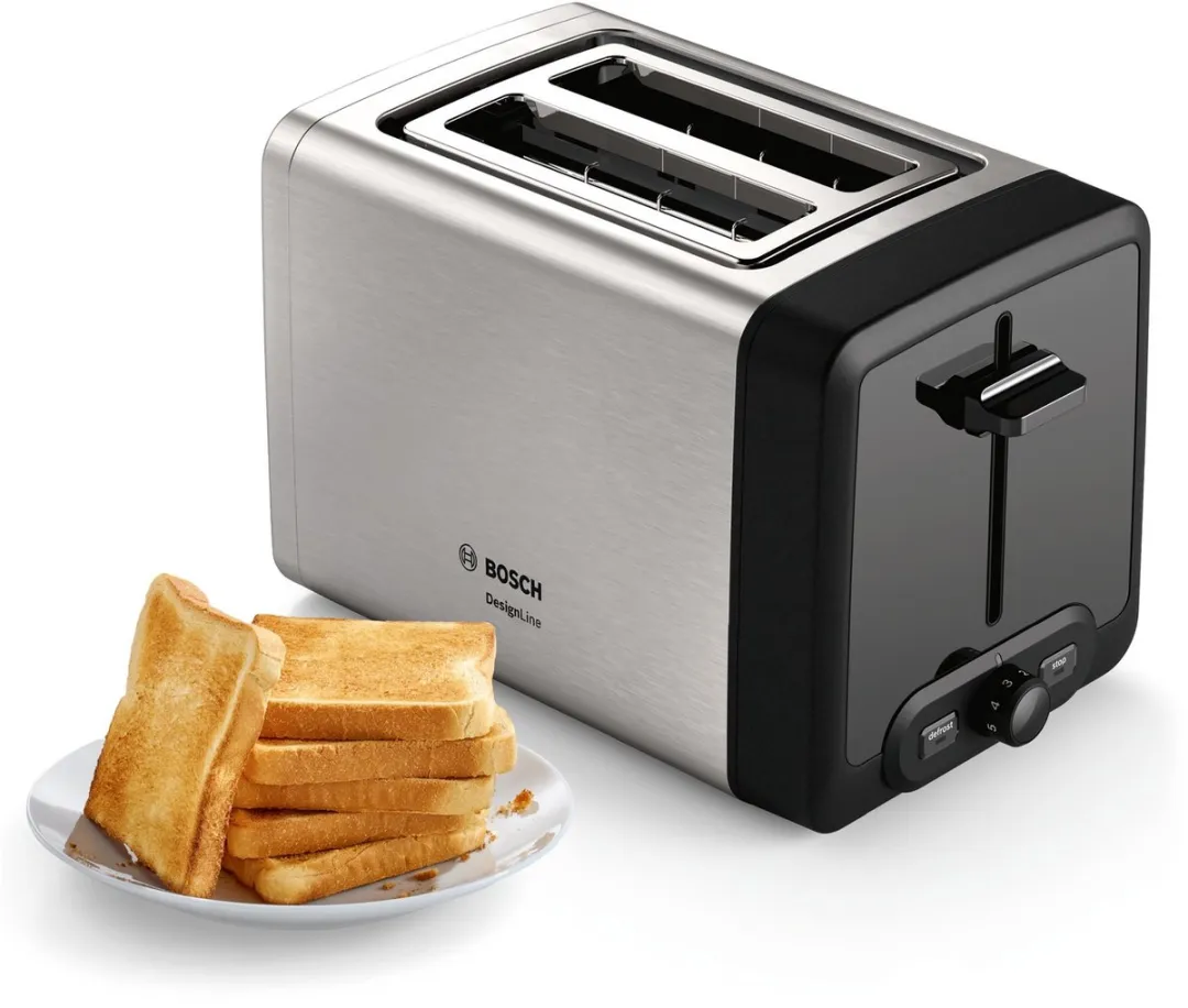 Bosch TAT4P420 DesignLine Broodrooster 2 Snacks - 970W - RVS