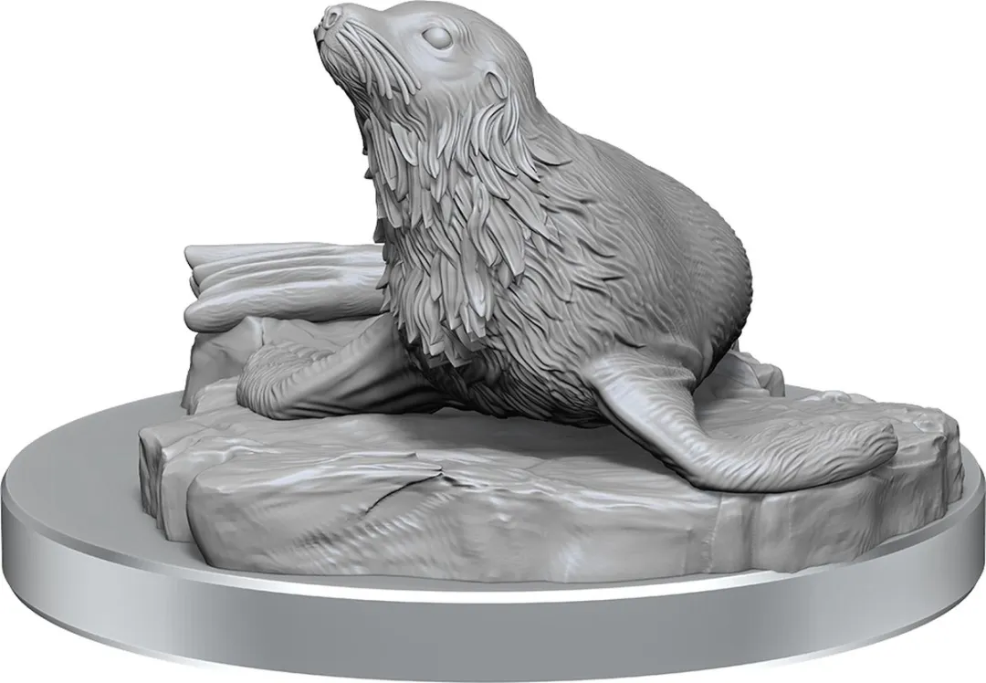 Wizkids D&D Nolzur's Marvelous Miniatures Locathan & Seal - Grijs
