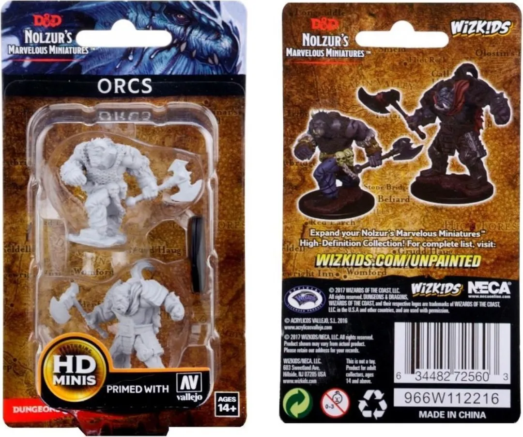 Wizkids Dungeons & Dragons Nolzur's Marvelous Miniatures Orcs - Multi