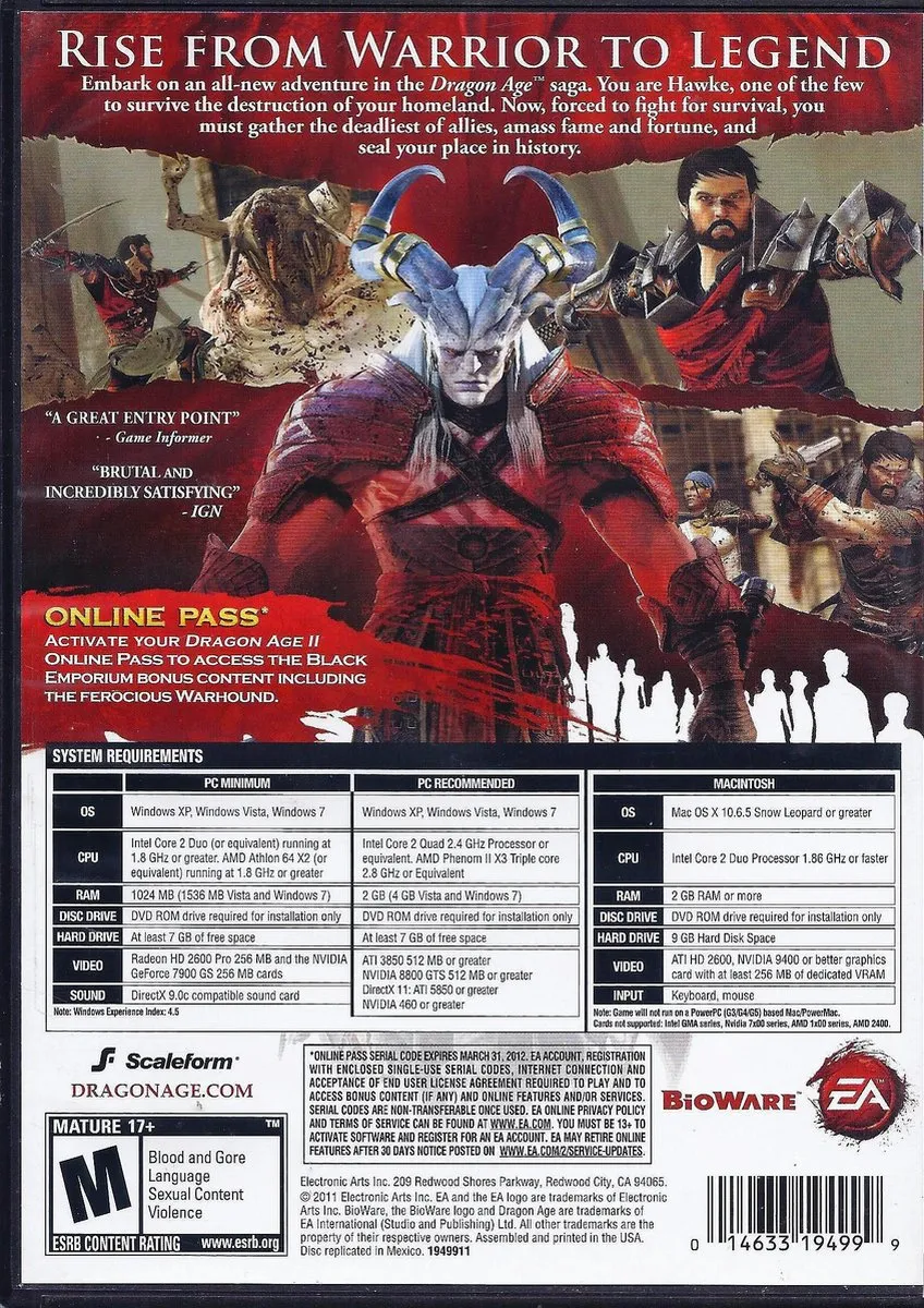 EA Dragon Age 2 PC