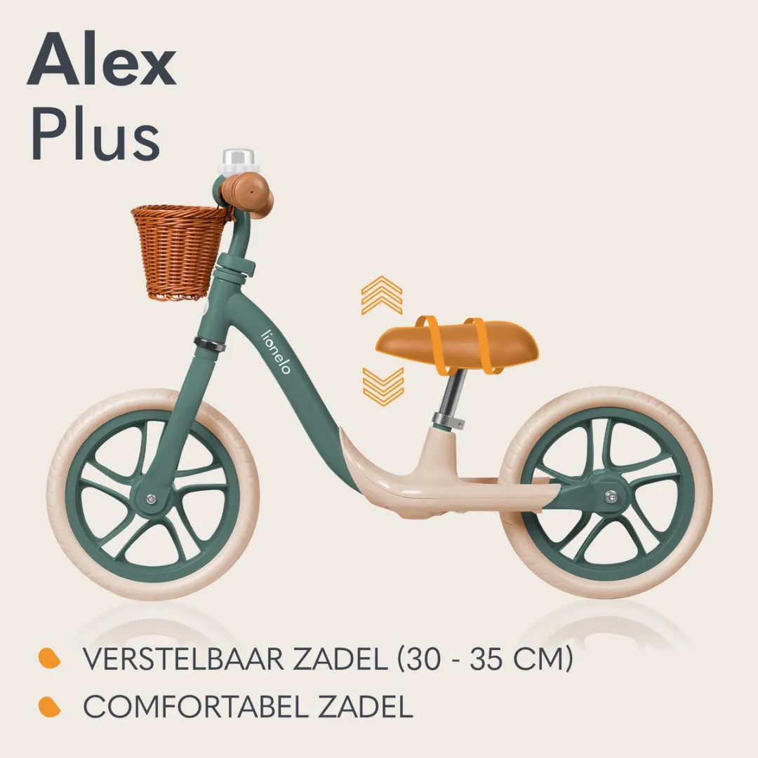 Lionelo Alex Plus Loopfiets 12" - Groente - 3,4 kg