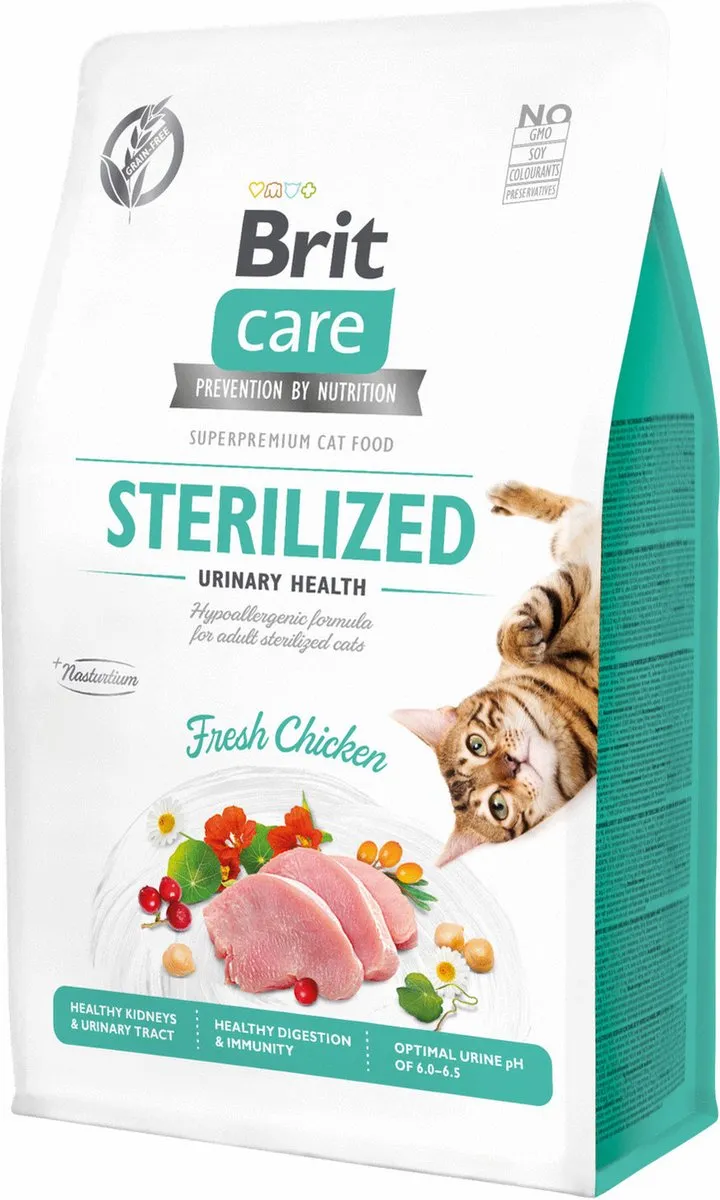 Brit Care Sterilized Urinary Health Kattenvoer 2kg