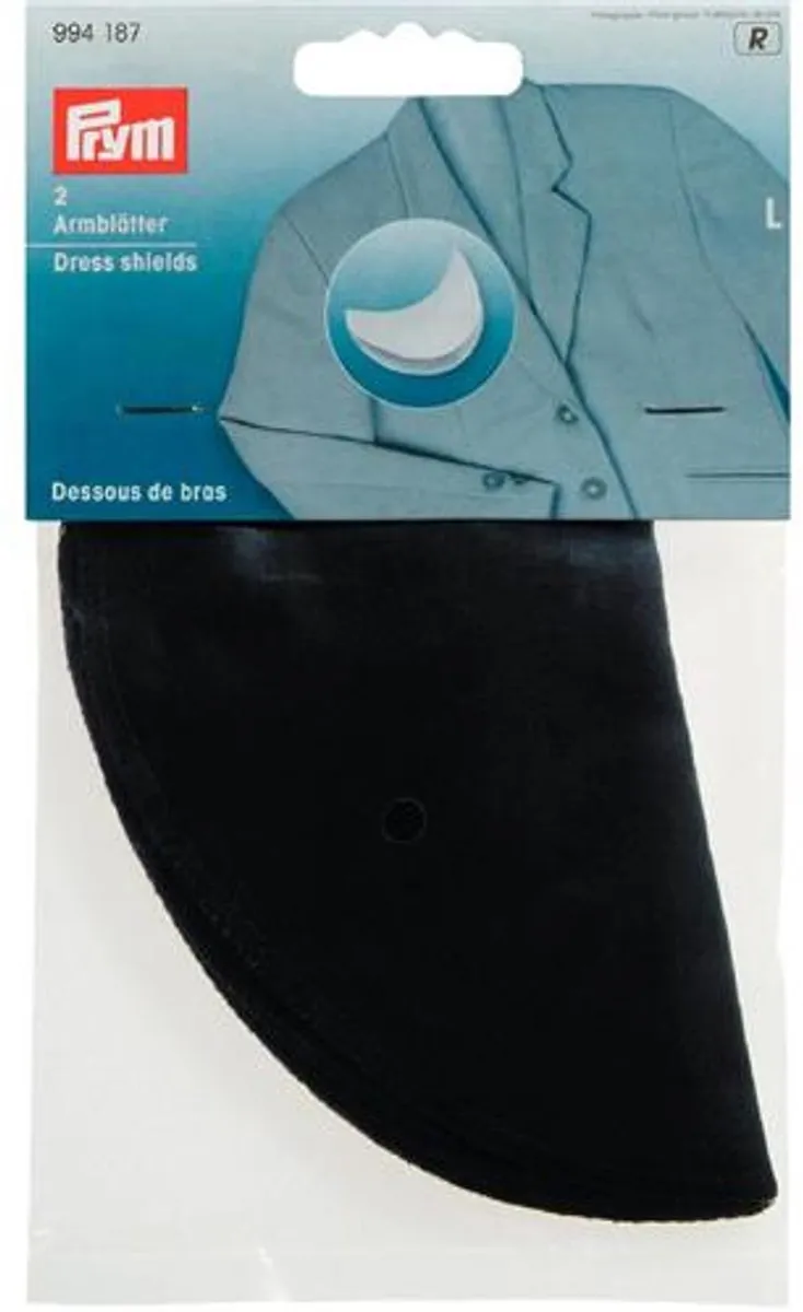 Prym Sous-bras Zwart 100% Katoen - Maat L - 2 Stuks - afbeelding 3 van 3