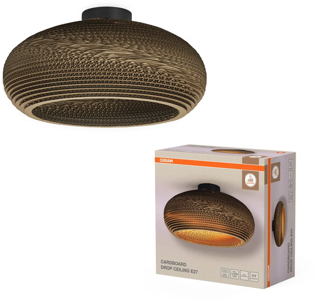 Osram Decor Cardboard Drop Plafondlamp E27 - 400mm Bruin
