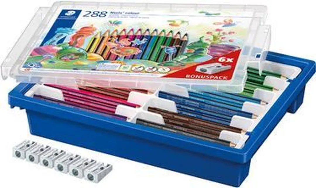 STAEDTLER Noris Kleurkrijt Driehoekig - 288 Stuks