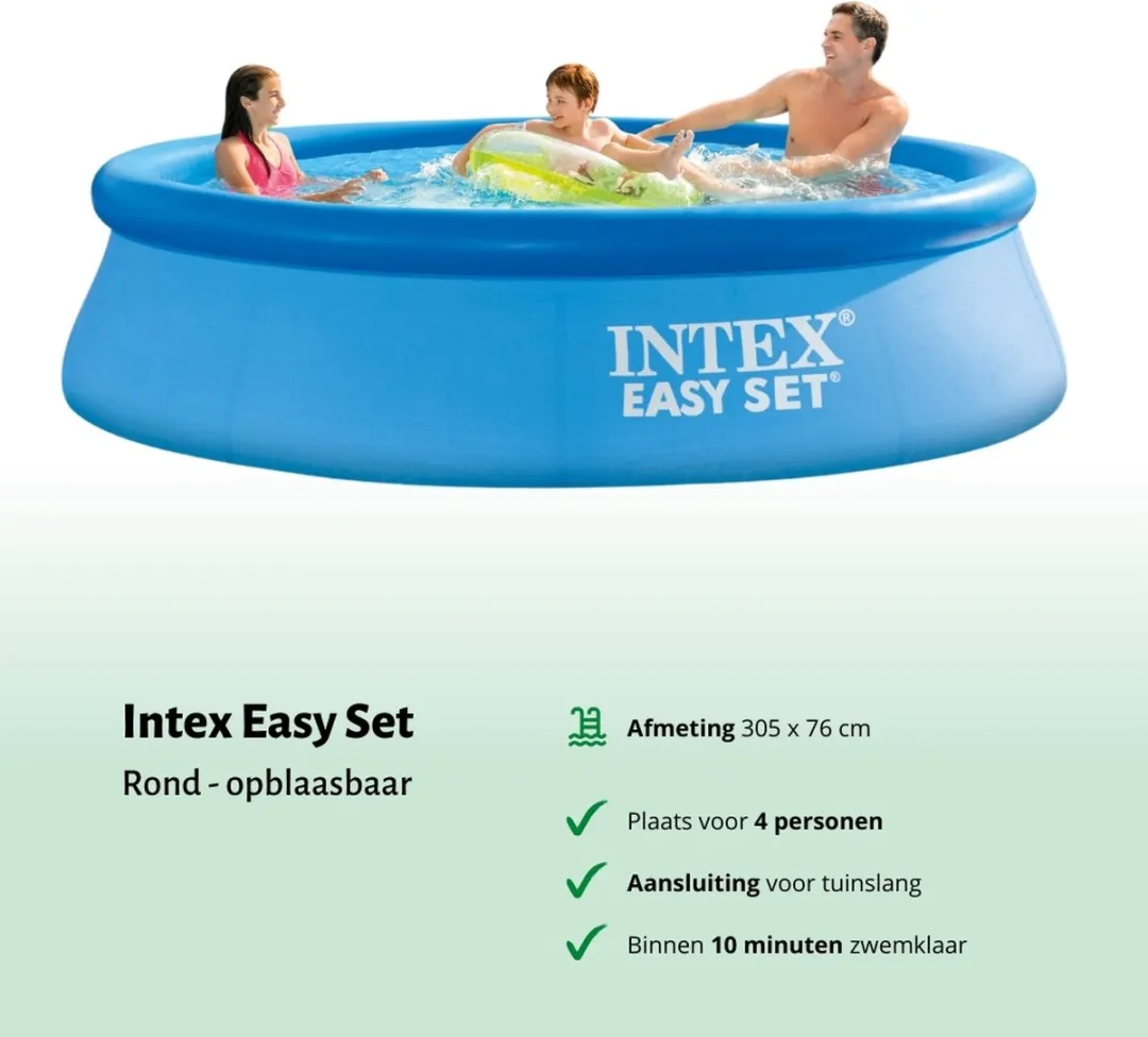 Intex Easy Set Zwembad 305x76cm - Blauw - 3853L