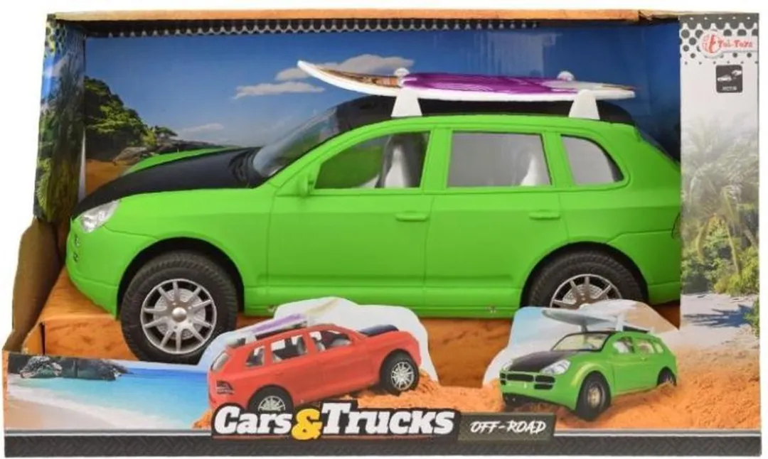 Toi-Toys Auto met Surfboard Groen 31cm