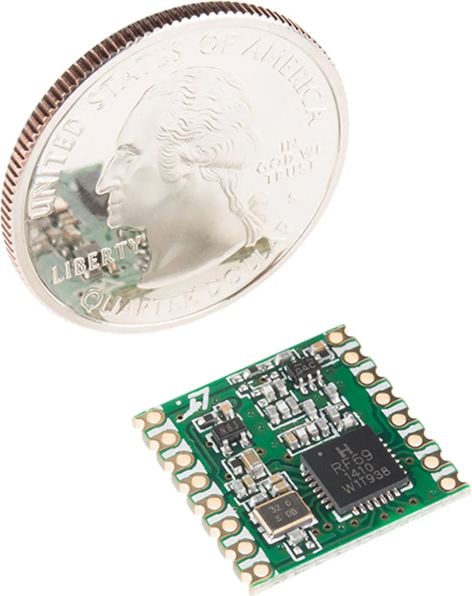 Sparkfun RFM69HCW RF-zender 434MHz - Arduino/Raspberry