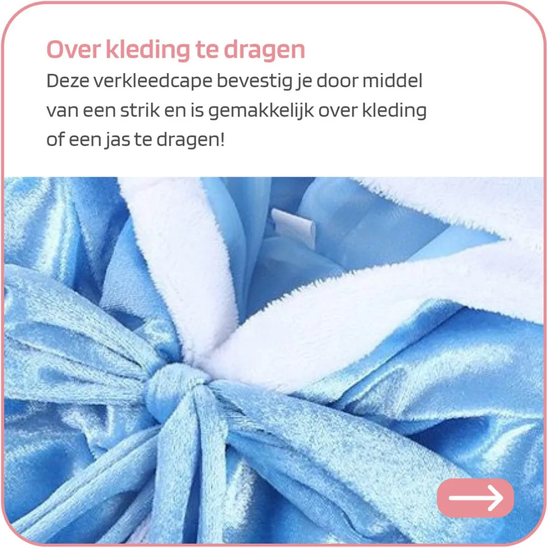 Jobber Toys Prinsessen Mantel - Blauw - 3-7 jaar