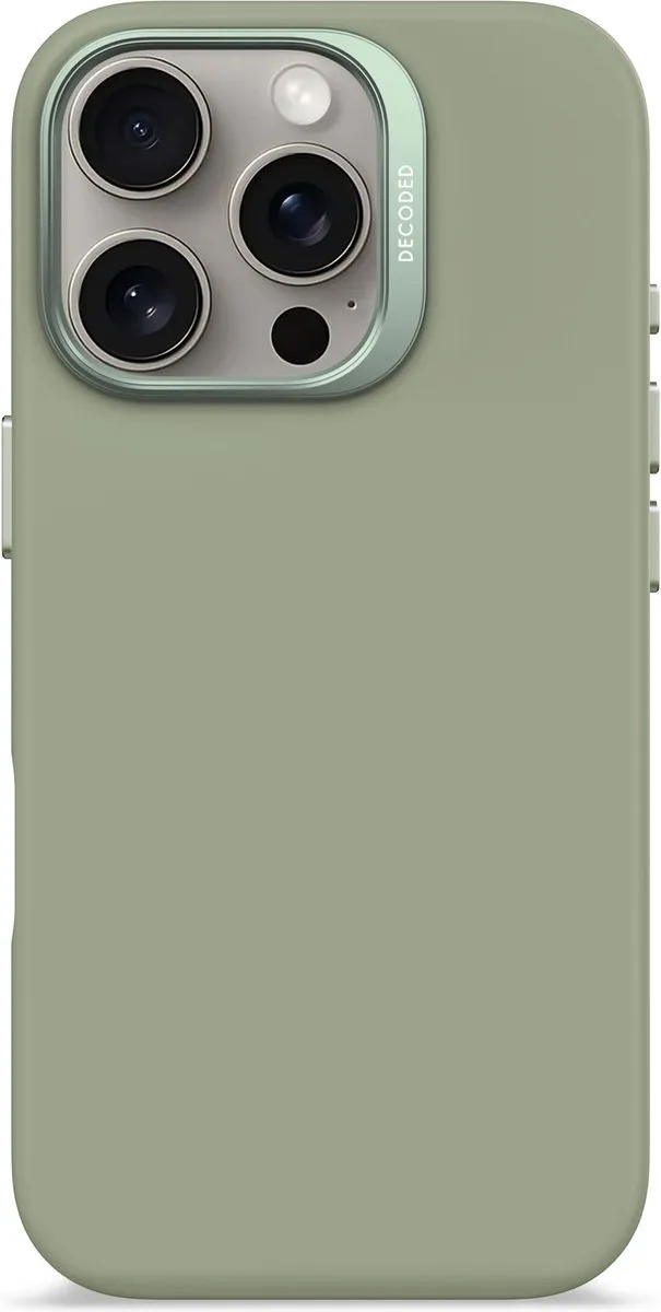 Decoded Siliconen Hoesje iPhone 15 Pro Jade Groen - Antibacterieel
