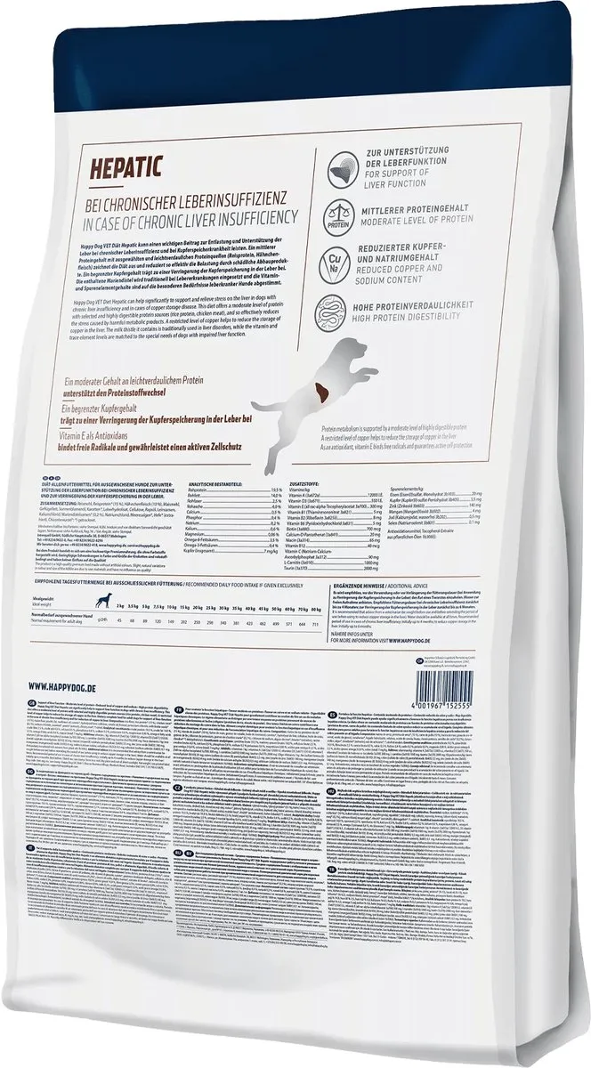 Happy Dog VET Hepatic Hondenvoer 4kg