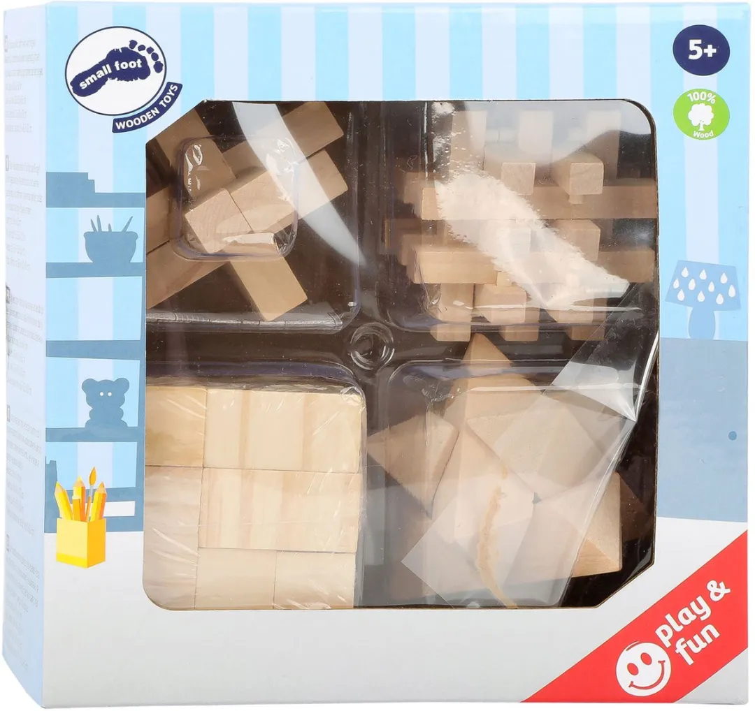 Small Foot Houten Breinpuzzels Set 4-delig - 2934