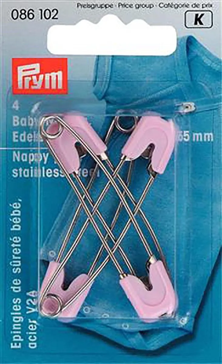 Prym Veiligheidsspelden Baby Roze 4 Stuks