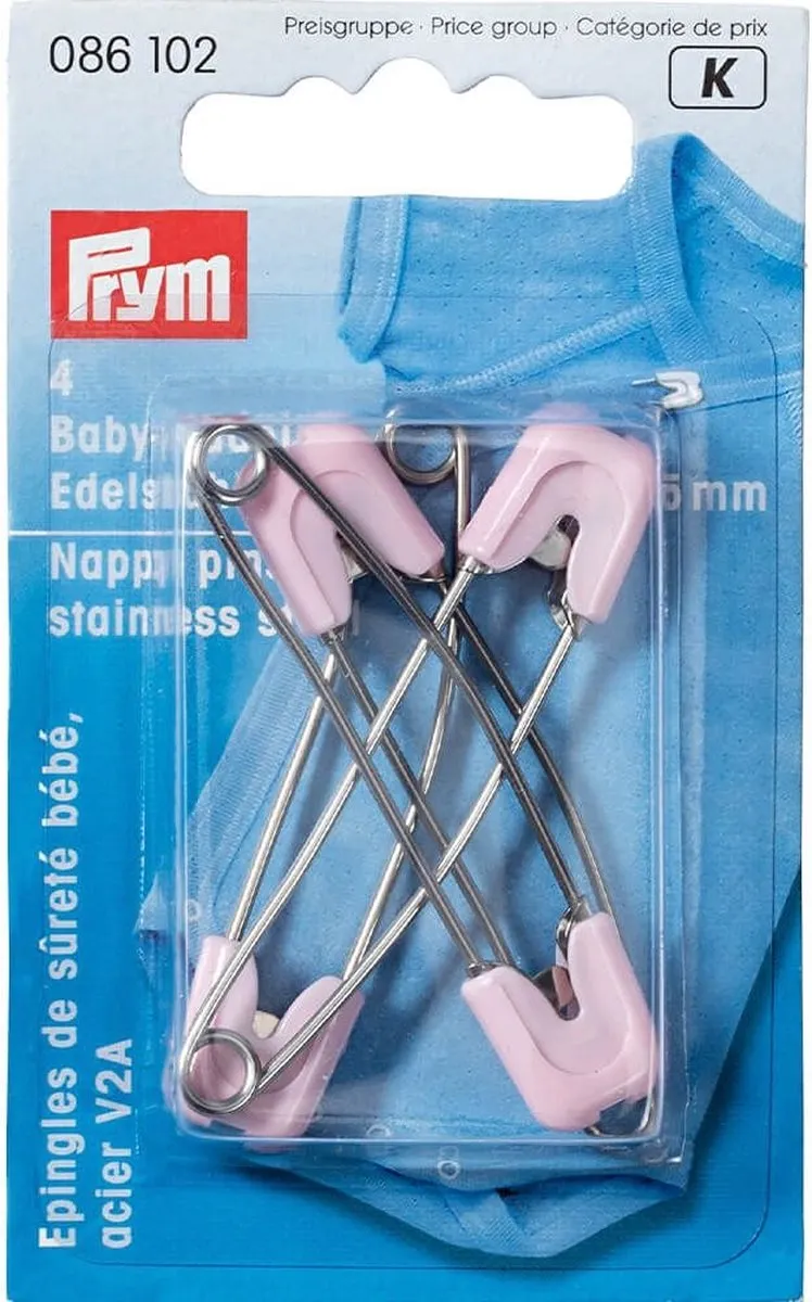 Prym Veiligheidsspelden Baby Roze 4 Stuks