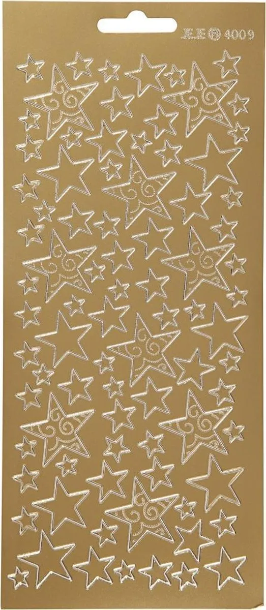 Creativ Company Goud Sterren Stickers 10x23cm - 1 Vel
