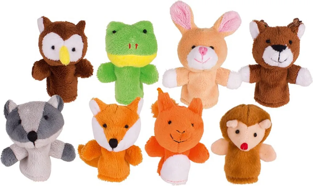 Goki Vingerpopjes Bosdieren Set 8 Stuks