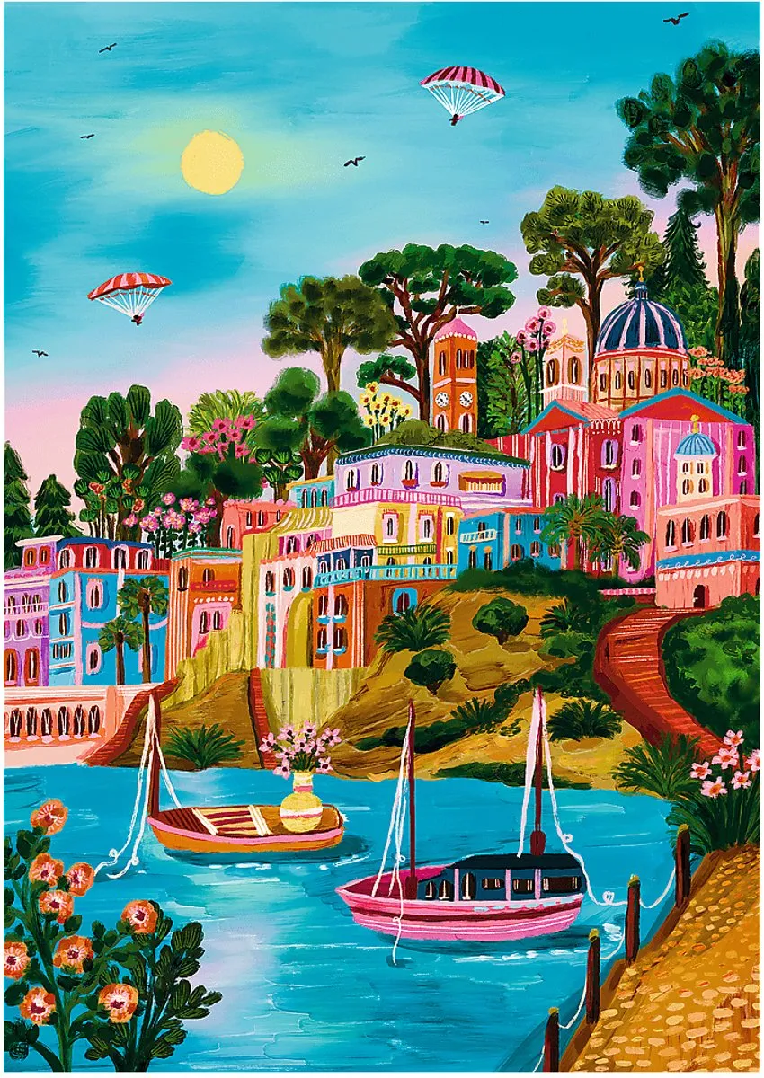 Trefl Puzzel 1000 Stuks Modern Syros Griekenland - Multicolor