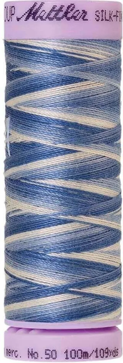 Amann Silk-Finish Cotton Blauw-Grijs 100m