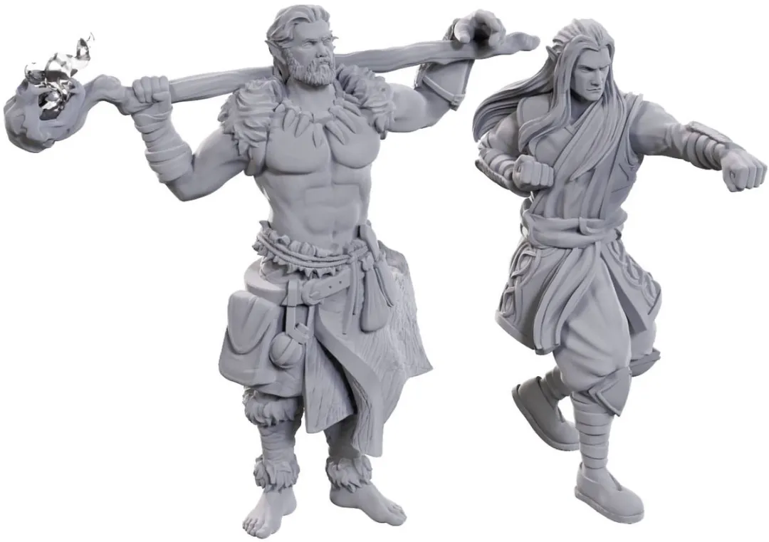 Wizkids D&D Nolzur's Archdruid & Martial Art Adept Miniaturen - Grijs