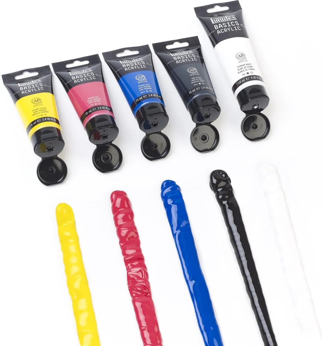 Liquitex Basics Acrylverf Set 5 Stuks - 75ml + 118ml Wit