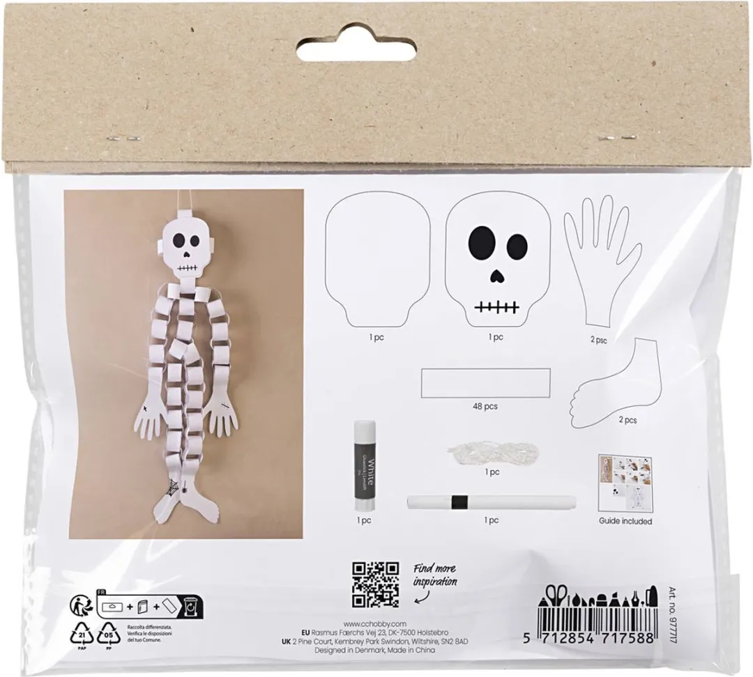 Creativ Company Mini Hobbyset Halloween Skelet - Multicolor