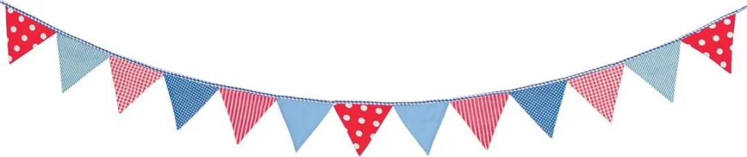 Goki Bunting - Blauw/Rood - afbeelding 6 van 6
