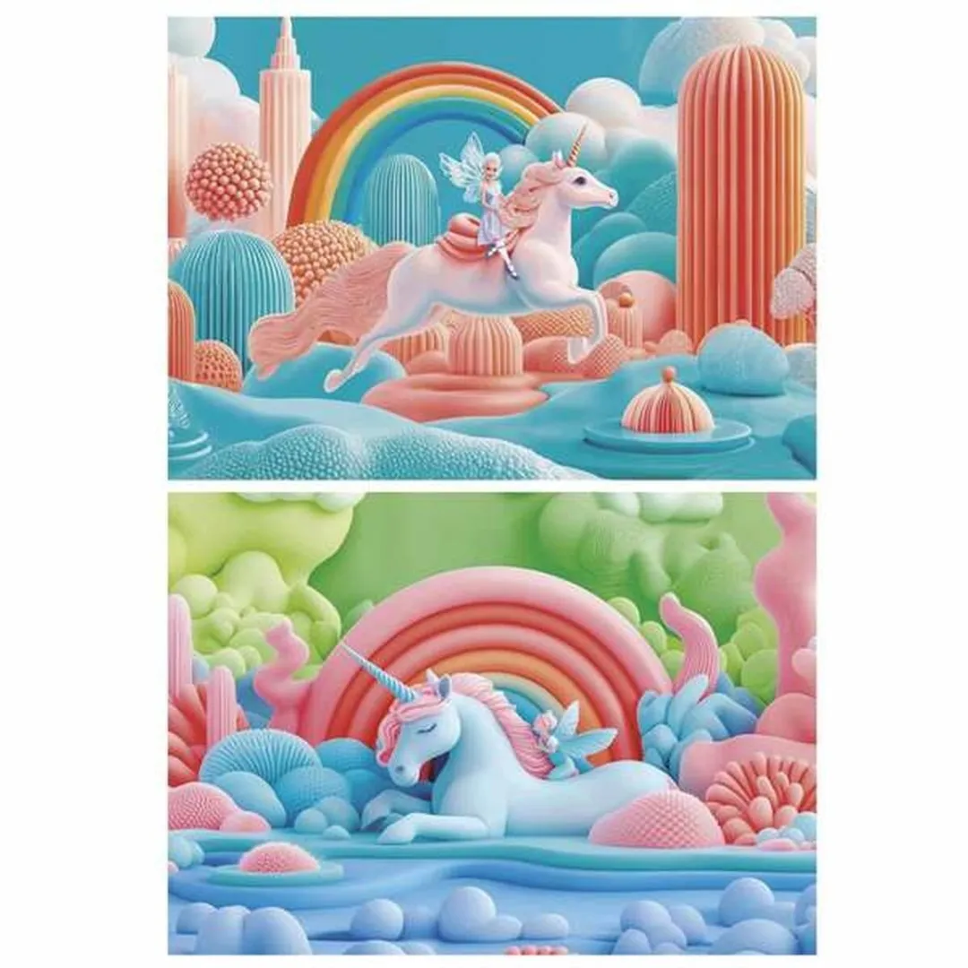 Educa Magic Unicorns Puzzel - 2 Stuks - Multicolor