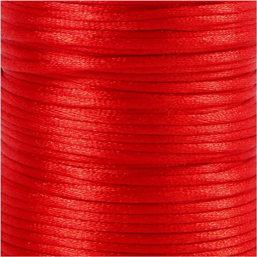 Creativ Company Satijnkoord 2mm Rood - 50m