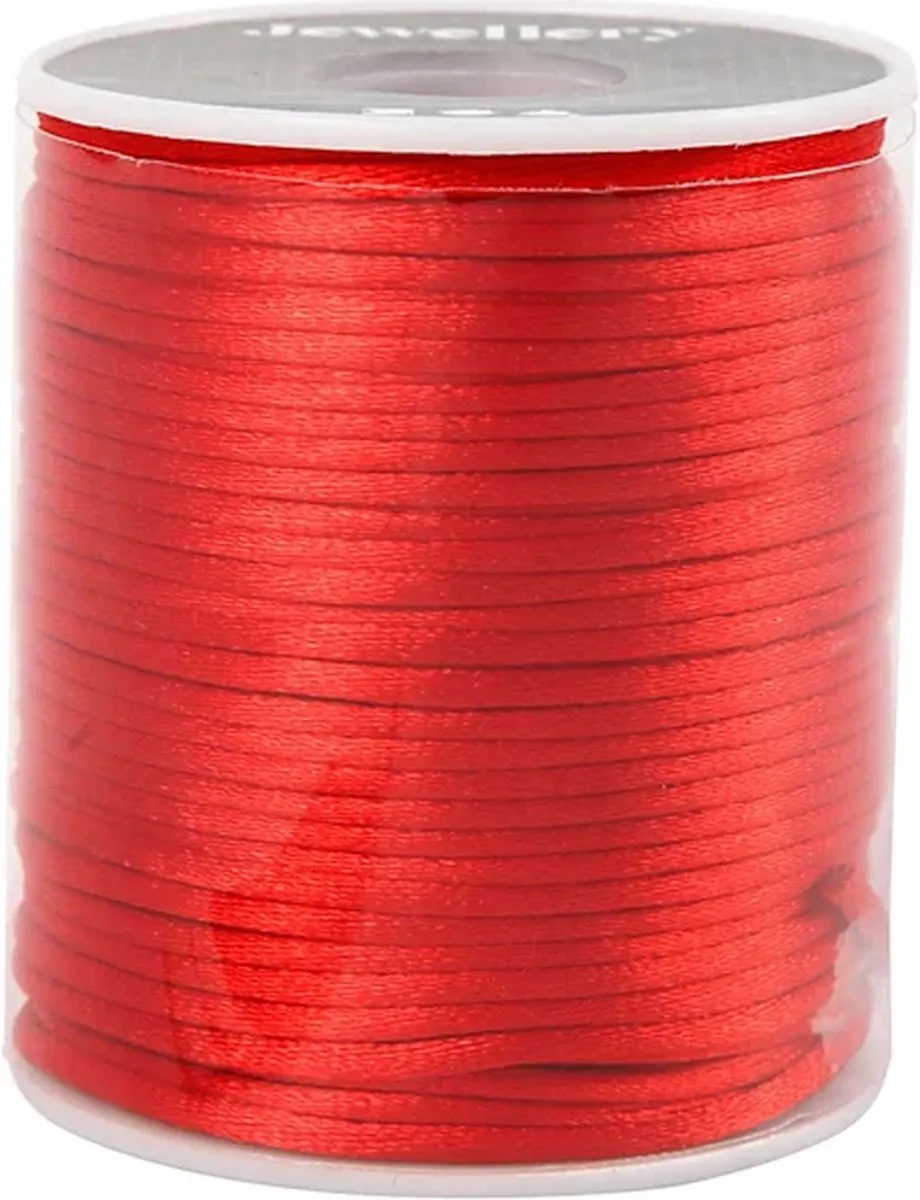 Creativ Company Satijnkoord 2mm Rood - 50m - afbeelding 6 van 6