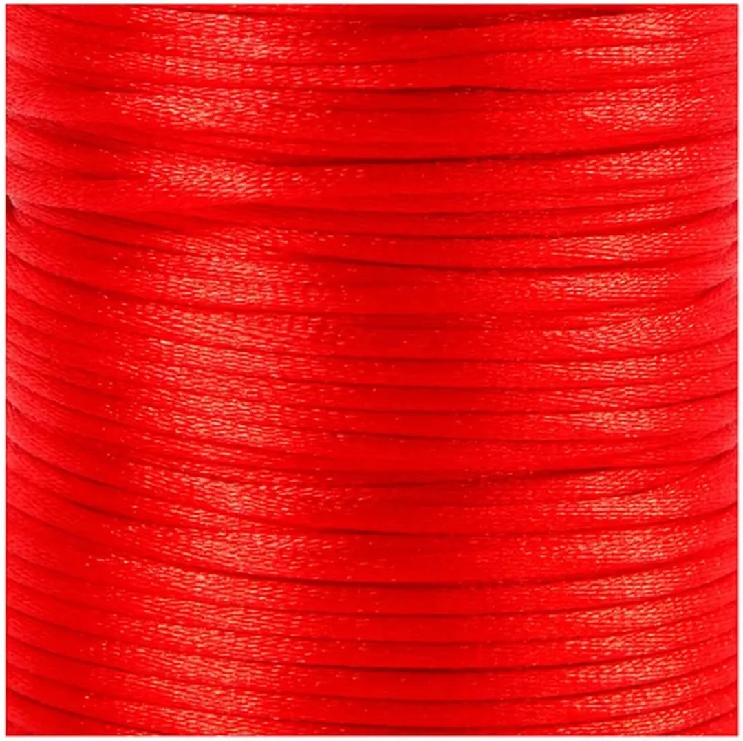 Creativ Company Satijnkoord 2mm Rood - 50m
