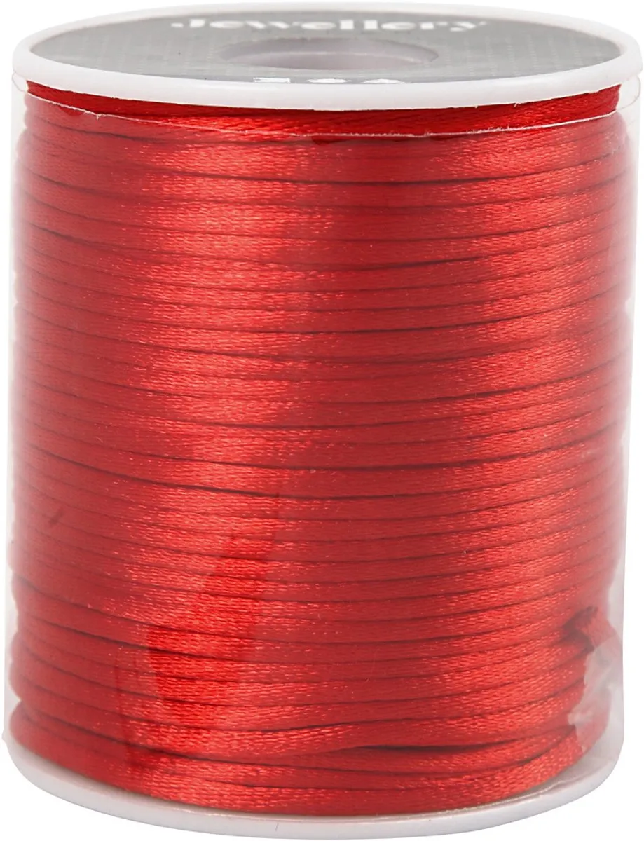 Creativ Company Satijnkoord 2mm Rood - 50m