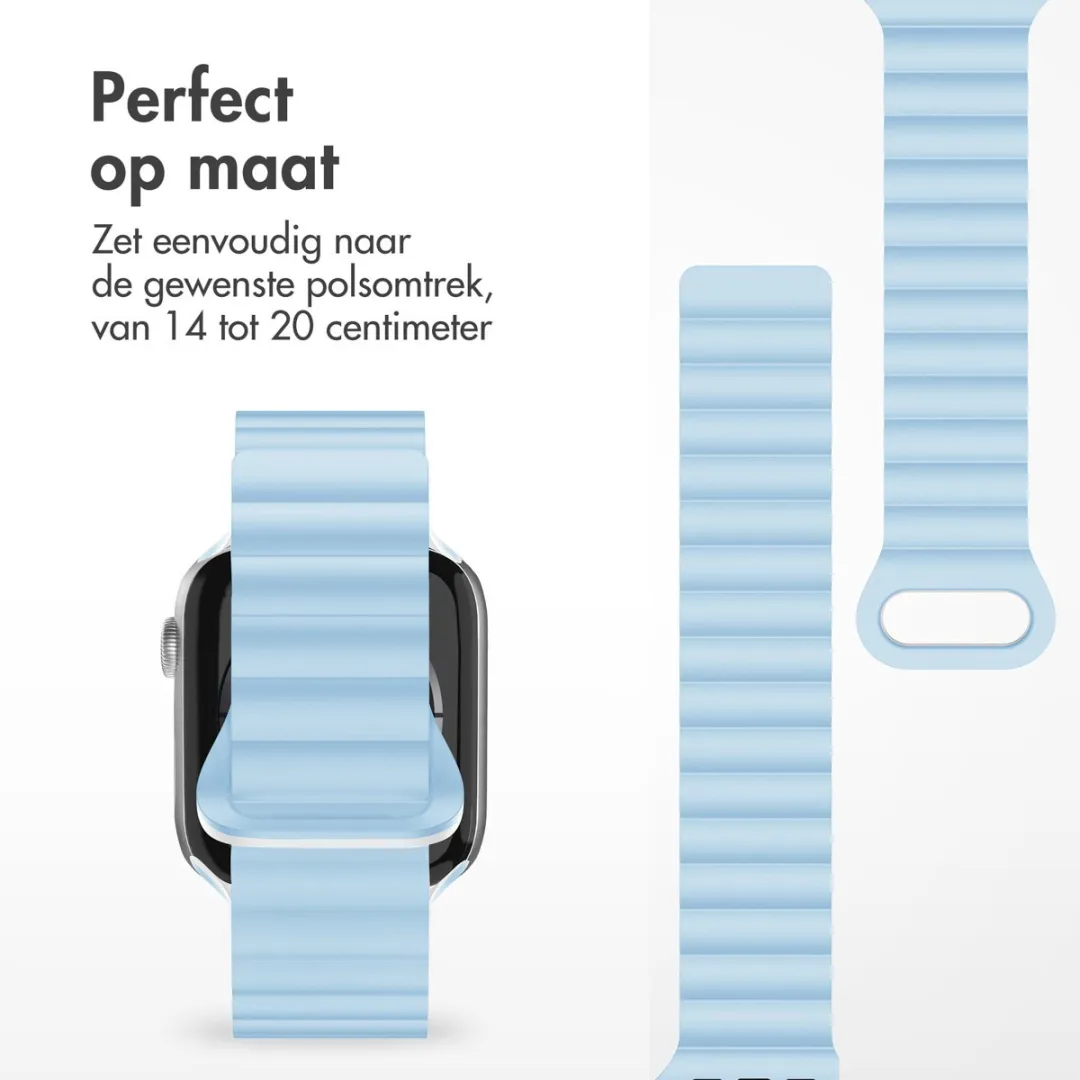Imoshion Magnetisch Siliconen Bandje Apple Watch 44-49mm - Blauw & Wit