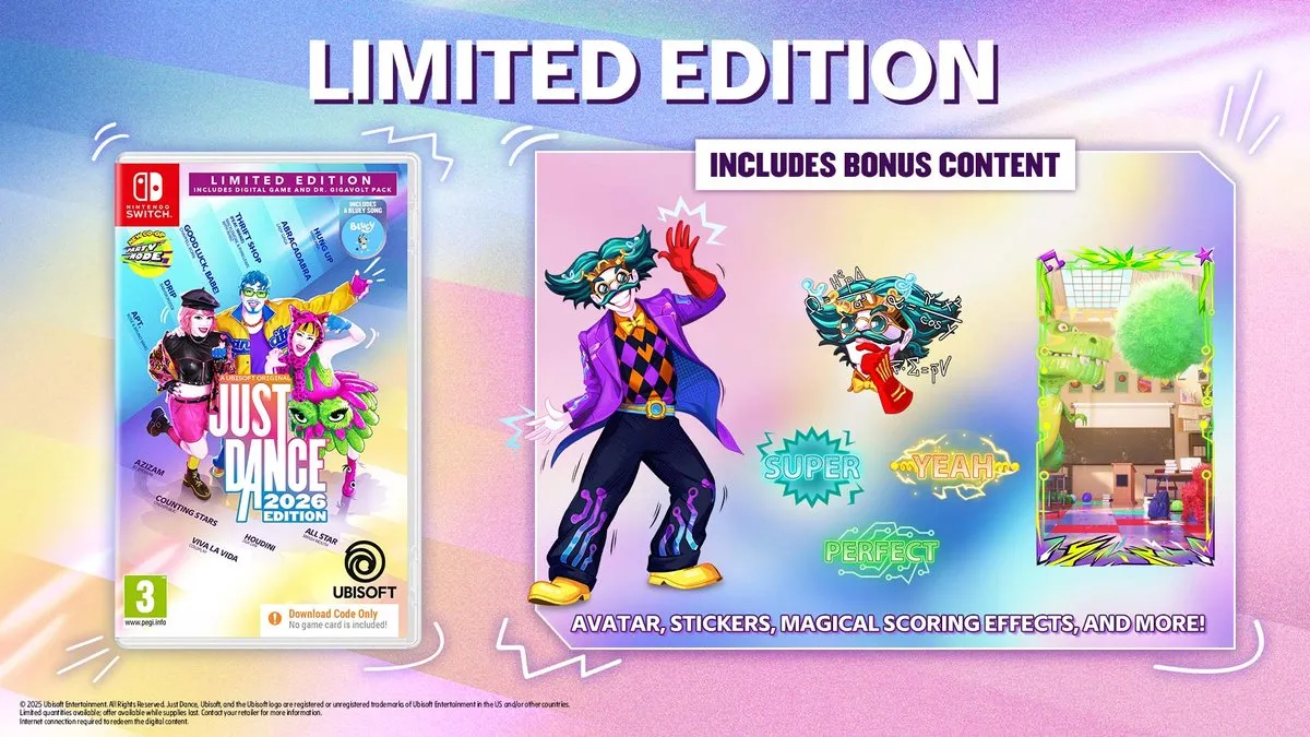 Ubisoft Just Dance 2026 Limited Edition Nintendo Switch - Downloadcode