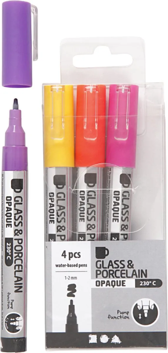 Creativ Company Glas- en Porseleinstift Set