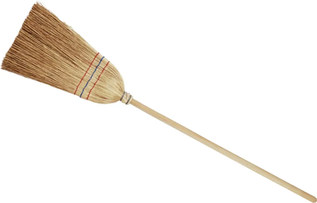 Klein Toys Pure Fresh Strobezem 19x5x74cm - Hout/Stro - Bruin