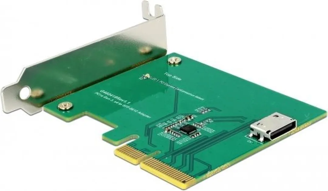Delock PCIe x4 naar OCuLink SFF-8612 Kaart - Low Profile