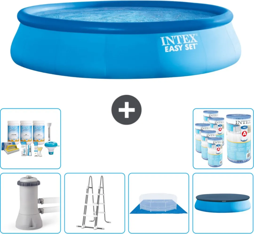 Intex Easy Set Zwembad 457cm x 107cm - Blauw