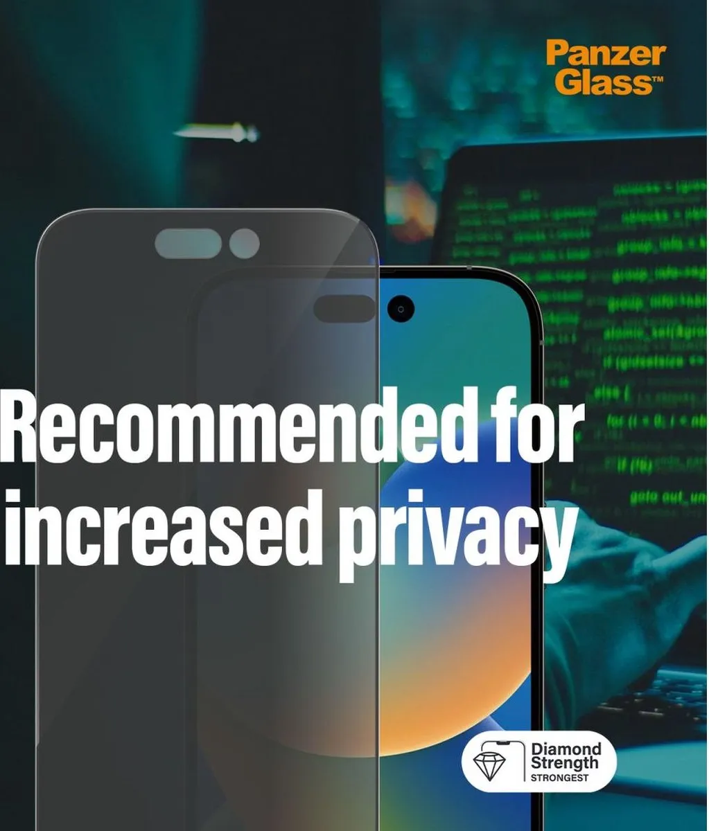 PanzerGlass P2784 Screenprotector iPhone 14 Pro - Privacy - Case Friendly