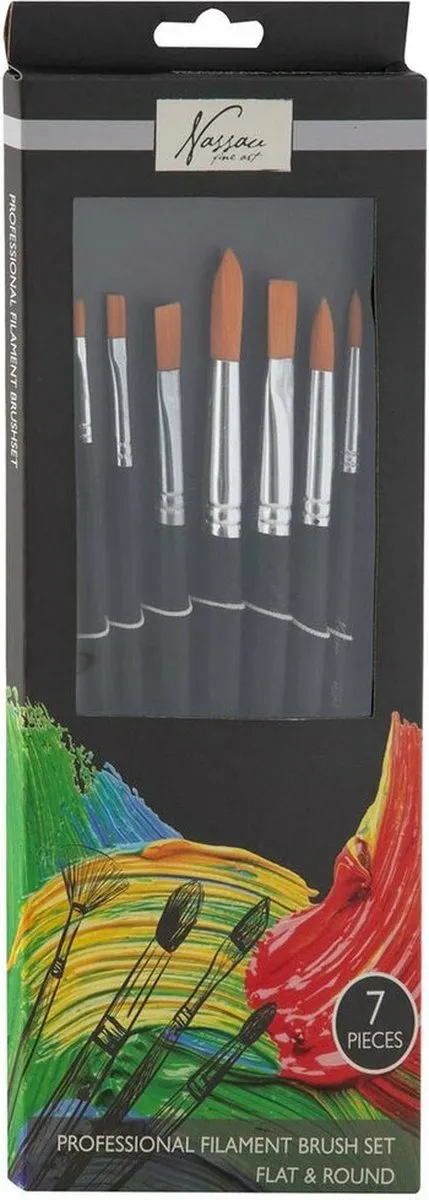 Rayher Acrylverf Schilderset 24 Kleuren 12ml - met 7 Penselen